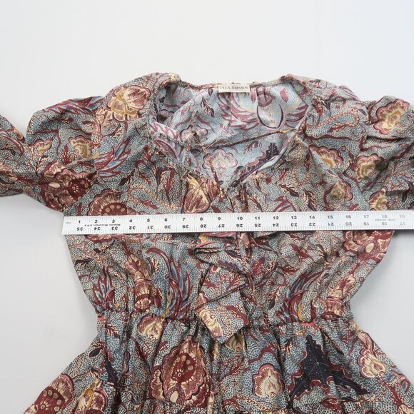 Ulla Johnson Caris Long Sleeve A Line Mini Dress in Ether Blue 4 - Picture 7 of 10